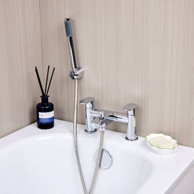 Flode Roxen Bath Shower Mixer Tap Including Handset And HolderChrome from B&Q