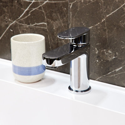 Flode Roxen Mono Basin Mixer Tap Chrome from B&Q