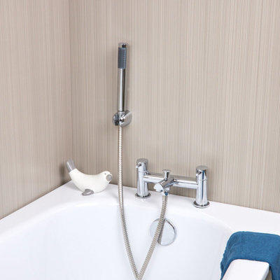 Flode Runn Bath Shower Mixer Including Handset And HolderChrome from B&Q