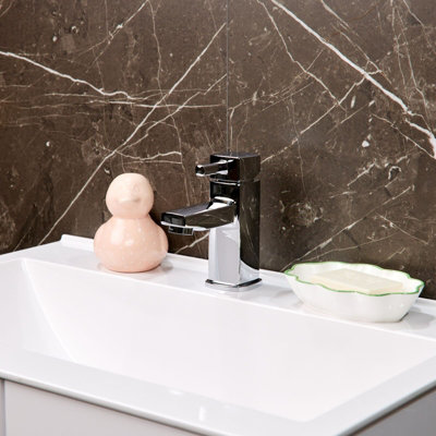 Flode Nisser Mono Basin Mixer Tap Chrome from B&Q