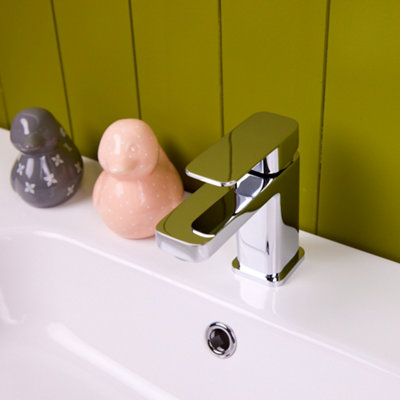 Flode Glan Mono Basin Mixer Tap Chrome from B&Q