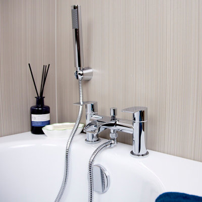 Flode Femund Bath Shower Mixer Including Handset And Holder Chrome from B&Q