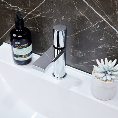 Flode Limingen Mono Basin Mixer Tap Chrome from B&Q