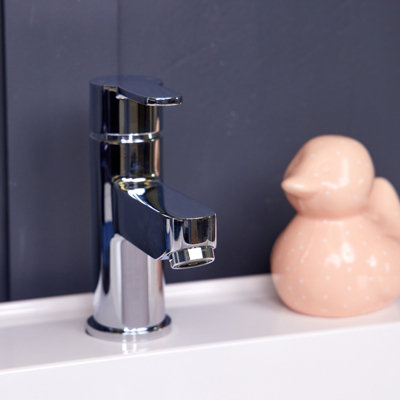 Flode Omberg Mono Basin Mixer Tap Polished Chrome Finish from B&Q