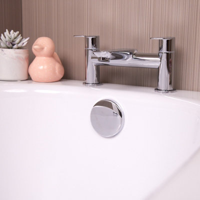 Flode Skarki Bath Filler Polished Chrome Finish from B&Q