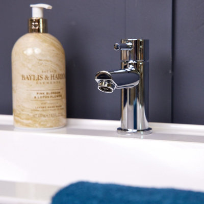 Flode Nuolja Mini Mono Basin Mixer Tap Polished Chrome Finish from B&Q