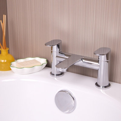 Flode Adnji Bath Filler Tap Polished Chrome Finish from B&Q