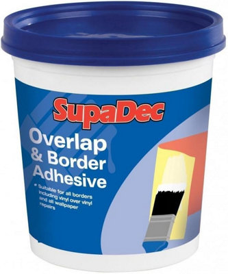 Supadec Overlap & Border Wallpaper Adhesive Paste 500GHigh-Tack Vinyl Strong Adhesive Glue For Wallpaper Repairs & Borders from B&Q