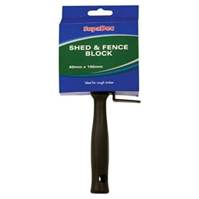 Supadec Shed & Fence Block Brush40mm X 100mmHeavy-Duty Paint Brush For Rough TimberEmulsion & PastePremium Paint Brush from B&Q
