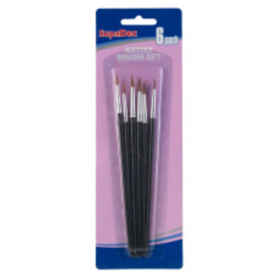 Supadec Artist Detail Brush 6 Pcs SetFine Pointed Paint Brushes For AcrylicWatercolourOil & Craft Painting from B&Q