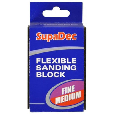 Supadec Angled Sanding BlockFine Coarse Reusable Sanding Sponge For WoodMetal & Plastic Surfaces from B&Q
