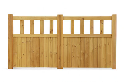 MD Carpentry Workshop LTD Wooden Garden Driveway Gates, Double Driveway Gates Wooden 3Ft 90Cm High X 240Cm Wide
