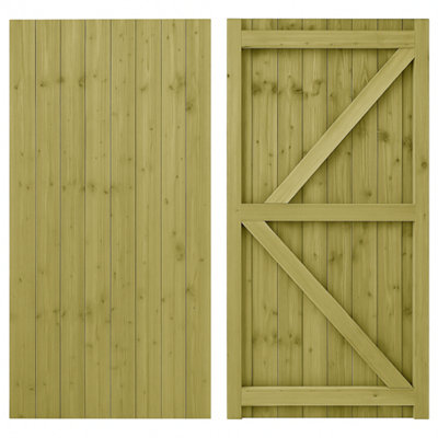 MD Carpentry Workshop LTD Wooden Featheredge Garden Gate Pedestrian Gate Wooden Pressure Treated 6Ft 180Cm from B&Q