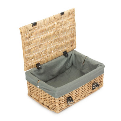 B&Q -  Eh189Gry 36Cm Buff Wicker Empty Picnic Basket