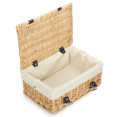 Hamper Eh189w 36Cm Buff Wicker Empty Picnic Basket Red