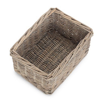 Red Hamper Red/Grey Hamper Pt176 Wicker Wash Storage Tray Small