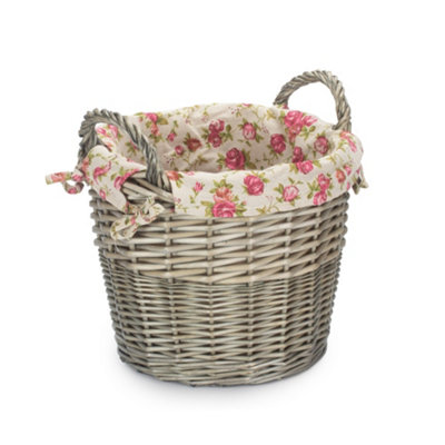 Red Hamper H209 Craft Basket With Garden Rose Lining from B&Q