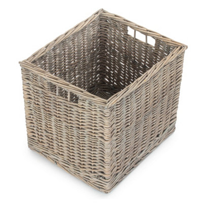 Hamper St083 Antique Wash Wicker Storage Basket Red