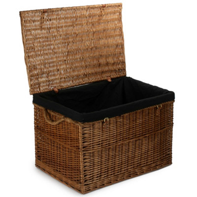 B&Q -  Eh094B Wicker Large Light Steamed Storage Hamper