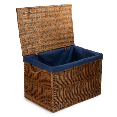 B&Q -  Eh094N Wicker Large Light Steamed Storage Hamper