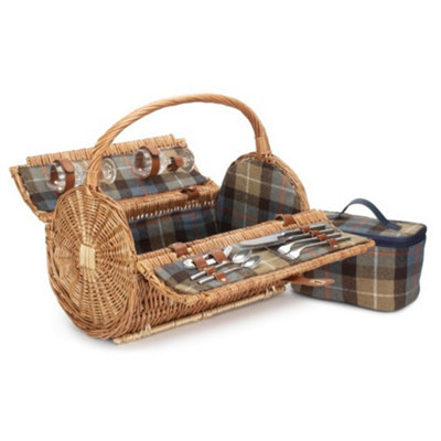 Red Hamper Fh144 Person Ravenstor Barrel Fitted Wicker Picnic Basket Size 2