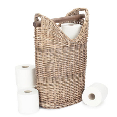 Red Hamper H210 Wicker Bathroom Toilet Roll Holder from B&Q