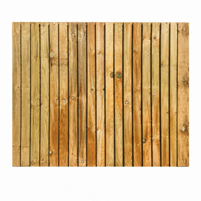 6X6Ft Pressure Treated Wooden Feather Edge Fence Panels For GardenPack Of 4 from B&Q