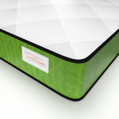 Bedz Online Twinkle Sleep Kids Coil MattressMedium FirmGreen Side (4Ft6 Double 135X190Cm) from B&Q