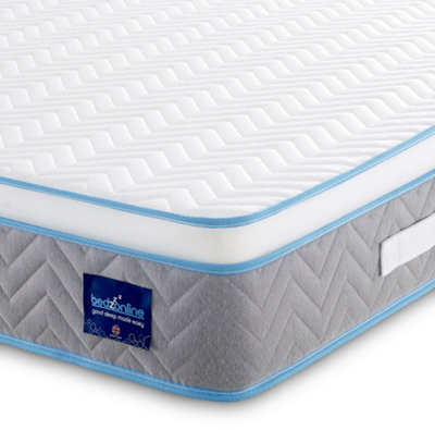 Bedz Online Bedzonline Maxi Cool Prime 5-Zone Hybrid MattressMemory Foam & Pocket Springs4Ft Small Double (120X190Cm) from B&Q