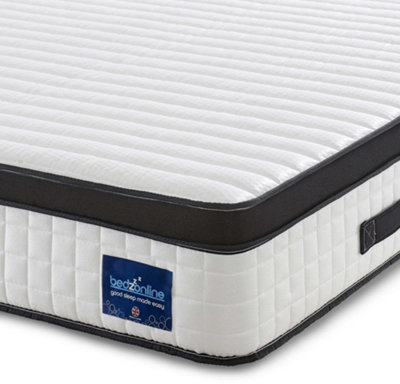 Bedz Online BedzonlineBlackHybrid Memory Foam Pocket Spring MattressZoned Support5Ft King (150X200 Cm) from B&Q