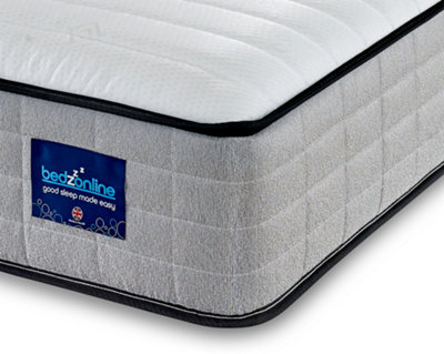 Bedz Online Bedzonline Hydro Coil Memory Foam Mattress Orthopaedic Comfort & Pressure Relief, Firm, Single 2Ft6 Small