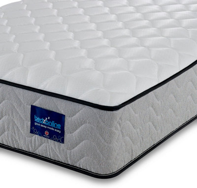 Bedz Online Bedzonline Orthopaedic Memory Foam Spring MattressFull Body SupportPressure Relief5Ft King (150X200Cm) from B&Q