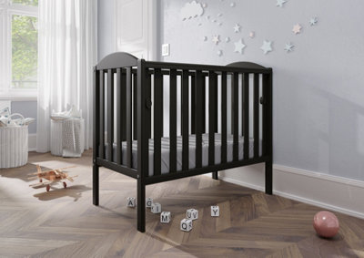 VICULII Waffi Space Saver Baby Cot Black from B&Q