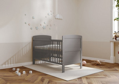VICULII Reggie Cot Bed Grey With Mattress