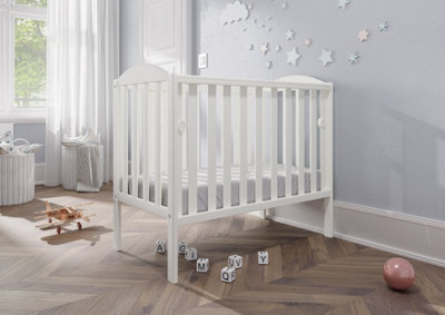VICULII Waffi Space Saver Cot White With Mattress from B&Q