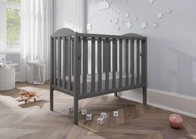 VICULII Waffi Space Saver Cot Grey With Mattress from B&Q