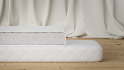 VICULII Subtle Quilted Eco Fibre Core Cot Bed Mattress 140 X 70 Cm