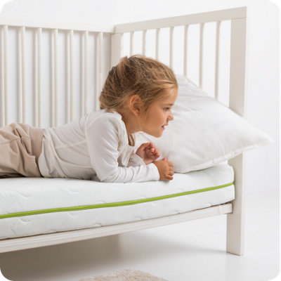 VICULII Enhanced Hypoallergenic Fibre Core Bamboo Cot Bed Mattress 140 X 70 Cm