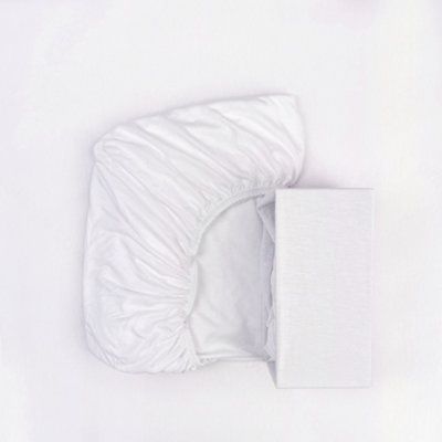 VICULII 2X Cotton Jersey Mini Cot Fitted Sheet 100X50Cm from B&Q