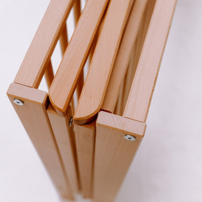 VICULII Orrin Foldable Baby Cot Natural