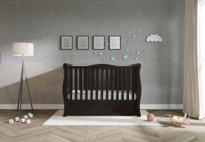 VICULII Gilbert Cot Bed Black With Drawer