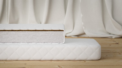 VICULII Coco Coir Breathable Hypoallergenic Fibre Cot Mattress 120 X 60 Cm