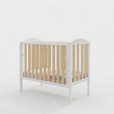 VICULII Waffi Space Saver Baby Cot White Natural from B&Q