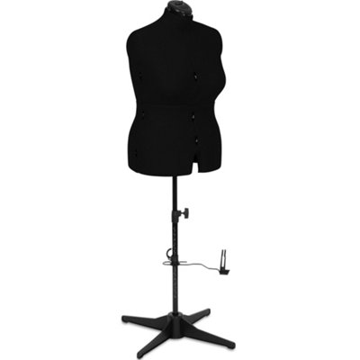 Sewing Online Adjustable Dressmakers Dummy8 PartPlain BlackSize LargeUk 18-24 from B&Q