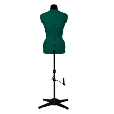 Sewing Online Adjustable Dressmakers Dummy8 PartPlain Opal GreenSize SmallUk 8-16 from B&Q