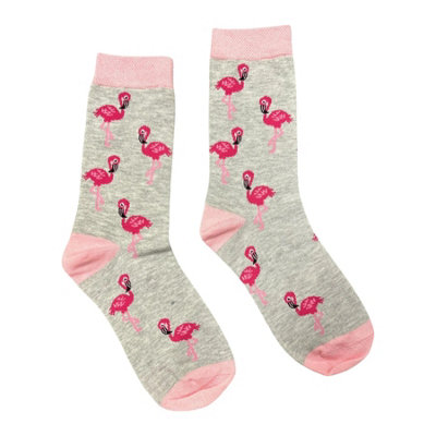 Jess & Lou Womens Novelty Flamingo Socks 4-7 from B&Q