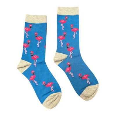 Jess & Lou Womens Novelty Flamingo Socks 4-7 from B&Q