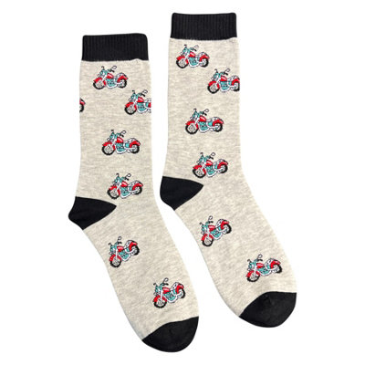 Jess & Lou Mens Novelty Motorcycle Socks 7-11 from B&Q