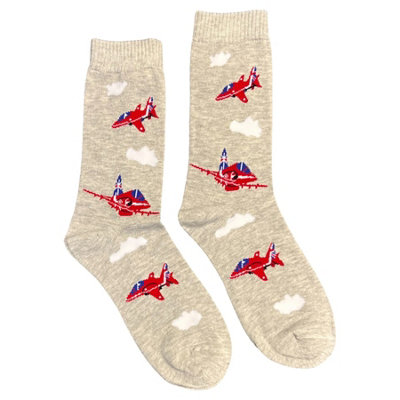 Jess & Lou Mens Novelty Jets Socks 7-11 from B&Q