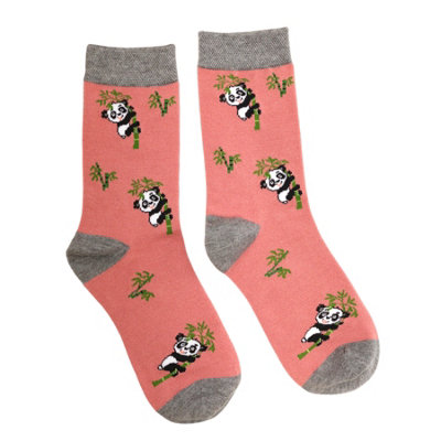 Jess & Lou Womens Novelty Panda Socks 4-7 from B&Q